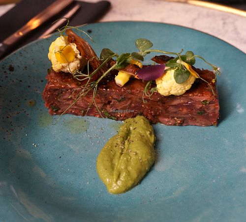 tartar (vegan appetizer) at Laska in Lyon
