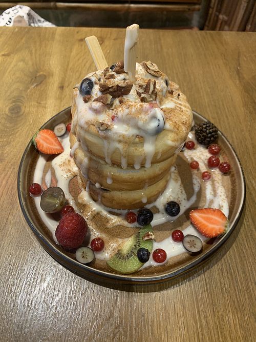 Cinnamon pancakes  at Mr. Stacks in Amsterdam