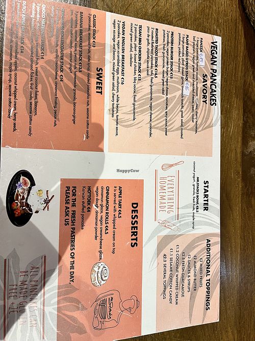 Menu  at Mr. Stacks in Amsterdam