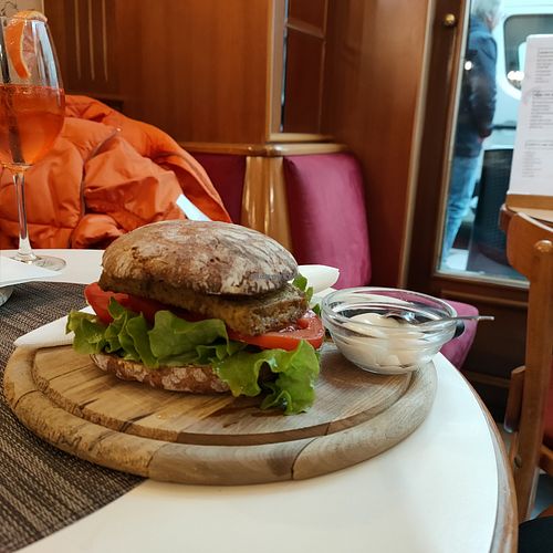 Bärlauch-Tofu-Vinschgerle at Café Maria Theresia in Merano