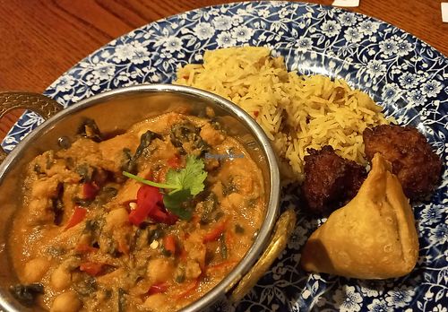 Sweet potato and chickpea curry at Sir Julian Huxley in Selsdon