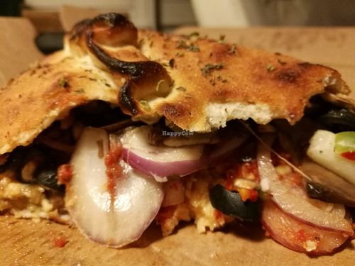 Calzone inside at Söderkulla Pizzeria in Malmo