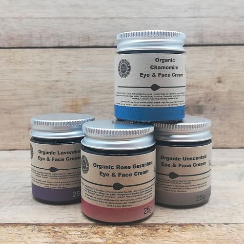 Our best sellers - organic & vegan eye and face creams at Heavenly Organics in Ceredigion