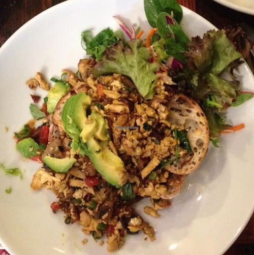 scrambled tofu  at Organic Produce Cafe in Surry Hills