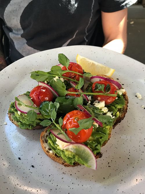 Avo Feta Toast at Organic Produce Cafe in Surry Hills