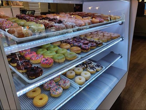 Donut Case at Vegan Bistro in San Jose