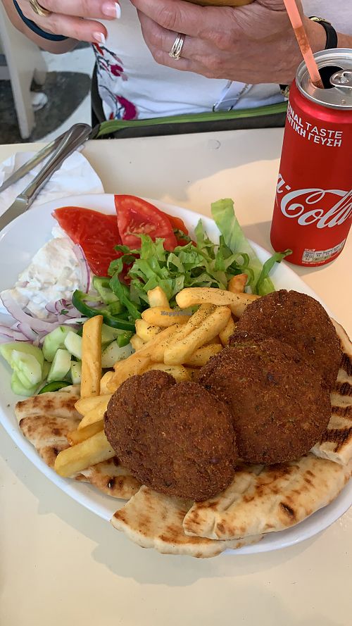 Falafel at Gyros Couner in Mykonos