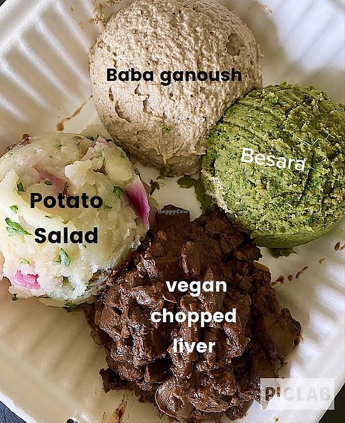 Dip sampler (SOS-free) at Koshary Corner in Clarksville