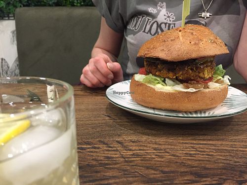 Huge bun, small burger. at Vurger in Amsterdam