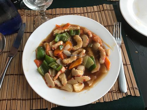 Fake shrimps at Mizuna Thai in Girona