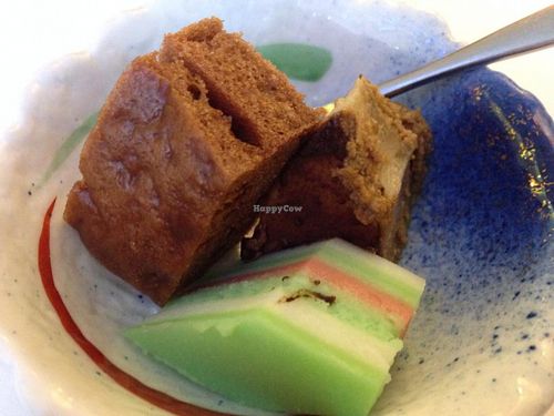 Carrot cake and coconut jelly at Zen Buddha in North West London