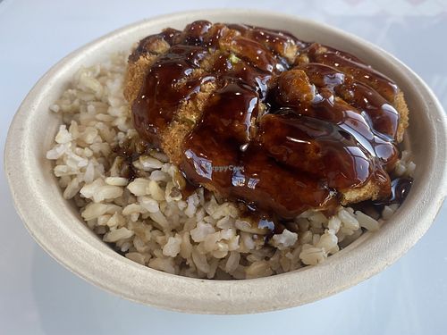 Chick’n fried rice bowl (requested it with steamed brown rice)  at Veggy Street in Henderson
