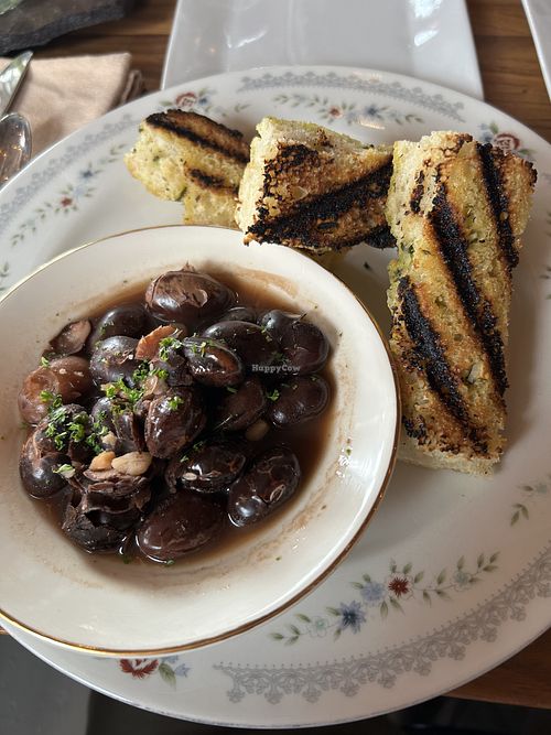 Fremont beans and homemade focaccia   at Hell's Backbone in Boulder