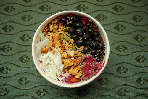 acai bowl at The Urban Garden in Vilnius