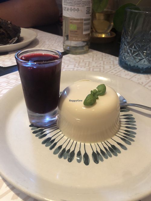 The panna cotta dessert. It’s good but I won’t get it again.  at Vegehop in Zagreb