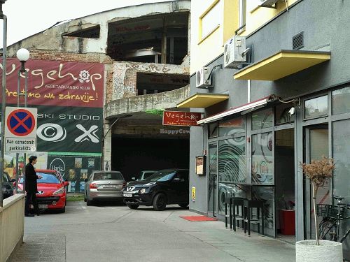 Outside of Vegehop at Vegehop in Zagreb