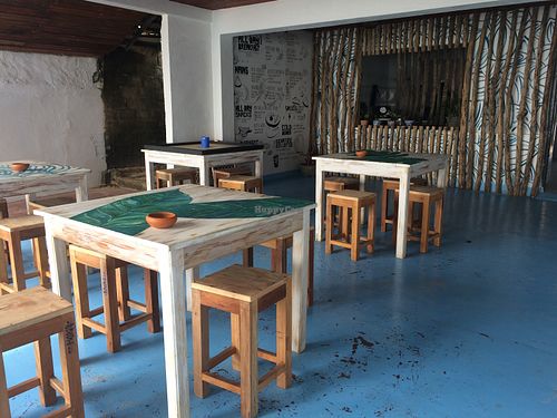 The cafe  at Cafe Bodhi in Hikkaduwa