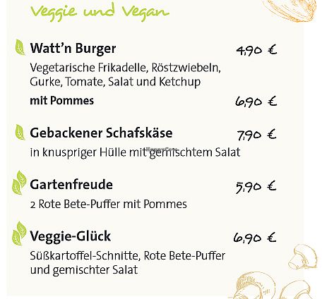 Two vegan options. first: beetroot buffers with fries
second: Sweet potato slices, beetroot buffers and mixed salad at Wattkieker in Wittmund