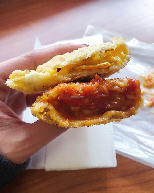 Ham and cheeze empanada, and pepperoni pizza empanada  at Pappy's Juice Bar in Hawthorne