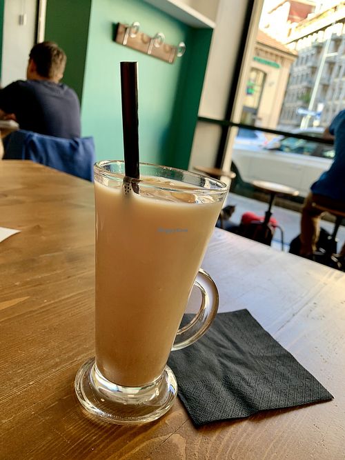 Iced chai tea  at Crazy Cat Café in Milan