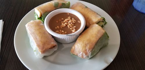 Tofu spring rolls with peanut sauce at Sprout's Springroll & Pho in Arlington