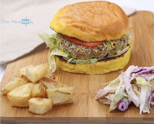 Vegan burger! at The Meal Box in Kuwait City