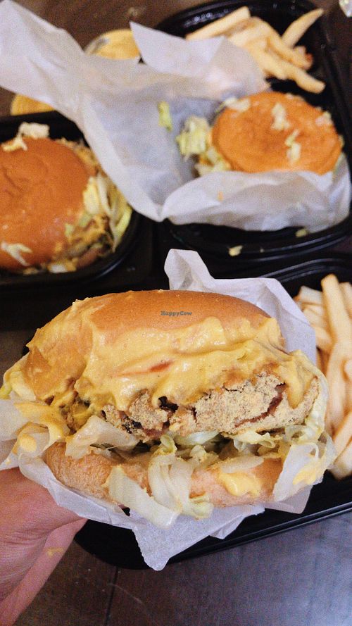 vegan burger  at The Meal Box in Kuwait City
