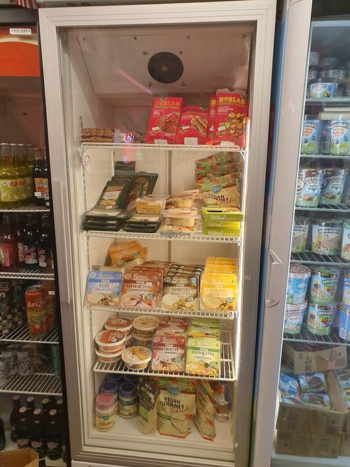 Cheeses, icecream at The Vegan Market in Geneva