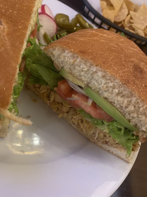 Jackfruit Torta Close-Up  at Madre Tierra in Upland