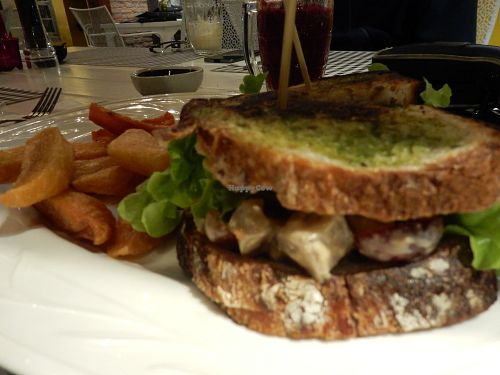 Eggplant and Tahini Sandwich at Feast Society in Chiang Mai
