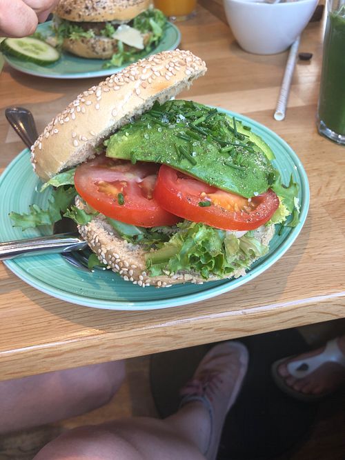 Avocado bagel  at Bagels & Beans in Roermond