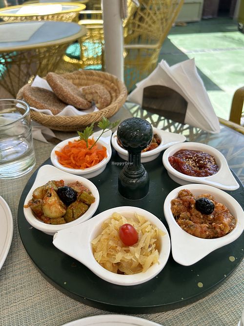 Moroccan salad selection   at Koulchi Zine in Marrakech