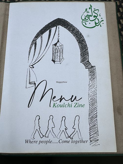 Menu  at Koulchi Zine in Marrakech