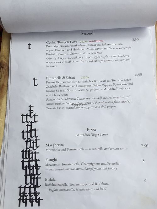 Salad and pizza at Sotto in Berlin