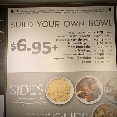 can add avocado, roasted tofu or falafel  at Corelife Eatery  in Mishawaka