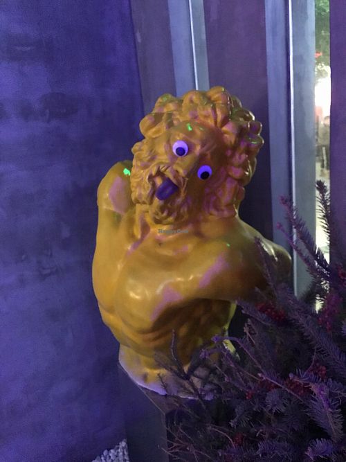 Statue that greets you on you way into the restaurant   at Planet Green in Shenzhen