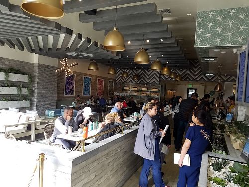 Inside at lunch at Tocaya Modern Mexican - Beverly Center in Los Angeles