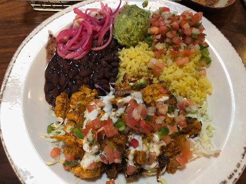 Roasted Cauliflower Shawarma Bowl (vegan) at La Villita Cantina in Los Angeles