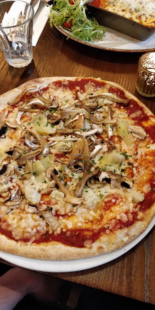 Carciofi funghi pizza! The best pizza I've had in a long time! at Lucia in Beverley