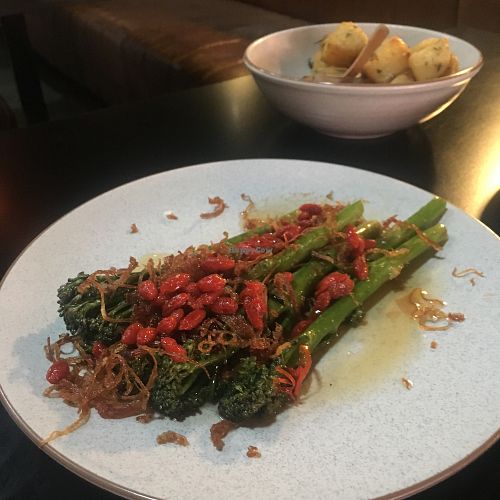 Broccolini dish  at Bread in Common in Fremantle