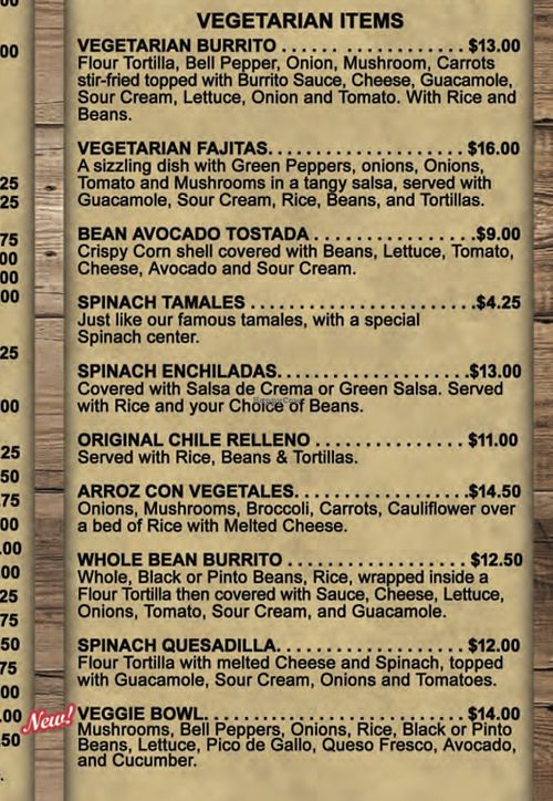 Great veggie options at Mazatlan in Lincoln City