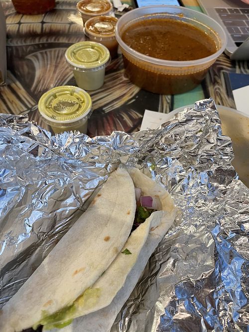 Fresh vegan taco  at AUS - Tacodeli in Austin