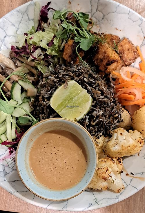 Lemongrass soul bowl at Soul Food Kitchen in Glasgow