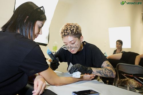 Flash tattoo for animal sanctuary donation  at Vegan Life NGO in Athens