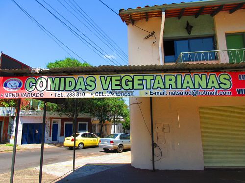 Storefront at Comida Vegetariana in Asuncion