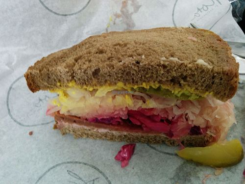 half of the Reuben sandwich at Flora by Greenhouse Canteen in West End