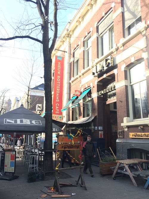 View from the street at Nieuw Rotterdams Café in Rotterdam