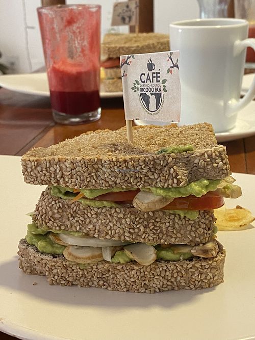 Vegan sandwich   at Café Ricooo Pan in Banos