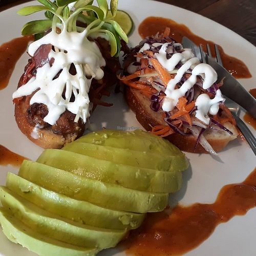 Mushrooms on toast with gluten-free bread and extra avo at Asa Vegan Kitchen and Studio in Chiang Mai