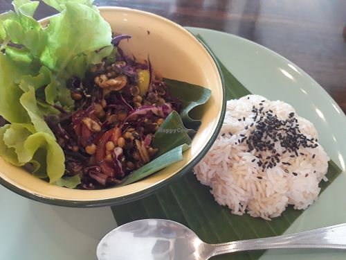 Butmese tea leaf salad at Asa Vegan Kitchen and Studio in Chiang Mai